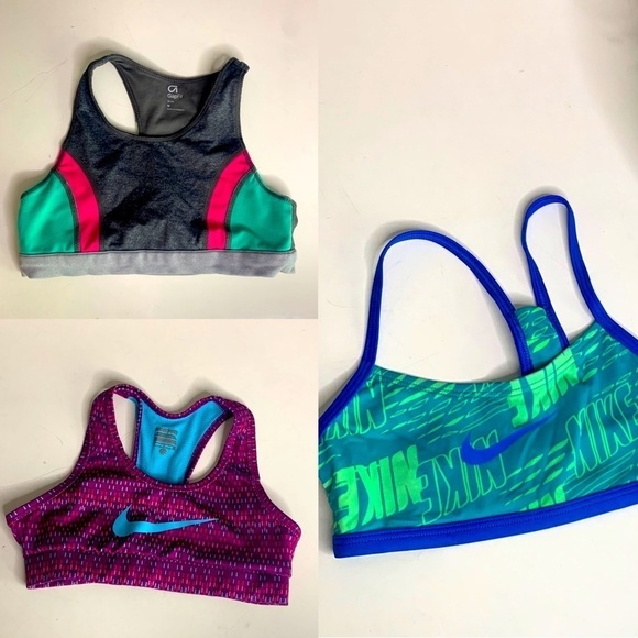 Girls Nike Gap Fit Sports Bra Active Bundle small medium kids - Picture 1 of 14
